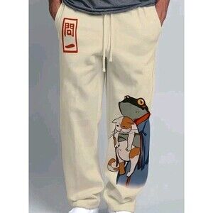 Skater Pants LG Thick Baggy Dropped Crotch Comfort Athleisure Workout Sweatpants